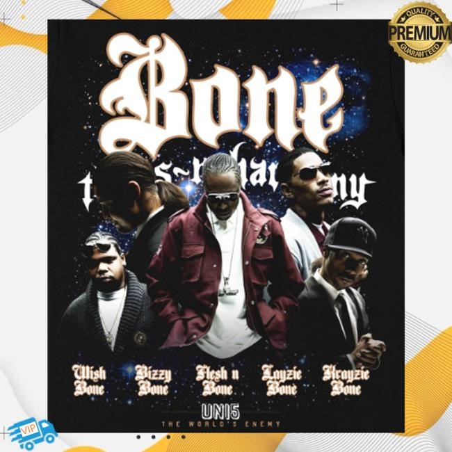 Official Bone Thugs N Harmony Merch Uni5 "Black" T-Shirt