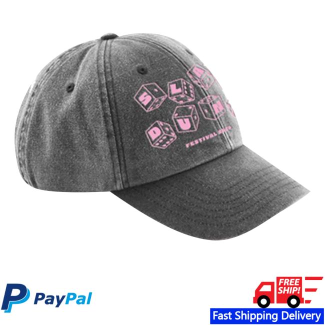 Slamdunkmusic Pink Dice Black Vintage Twill Hat