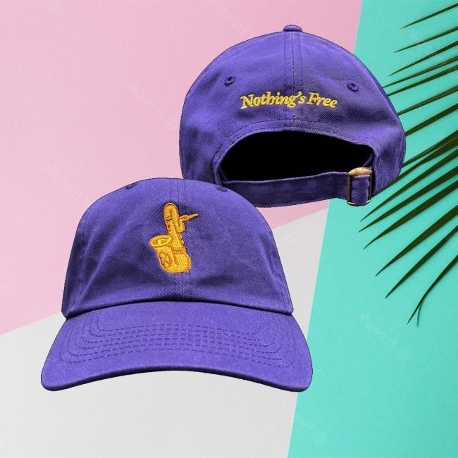 Hello Merch Angel Olsen Nothing's Free Purple Dad Trucker Hat