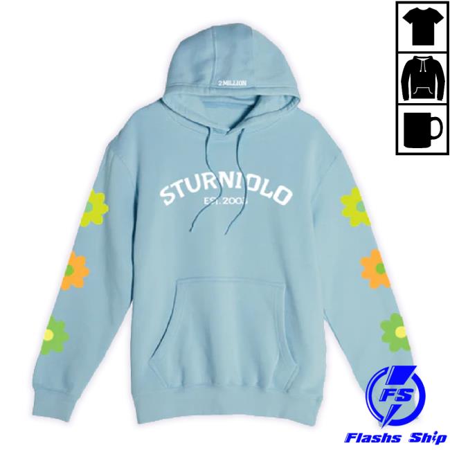 Official Sturniolo Clothing Merch Store Flower Hoodie Sweatshirt - Light Blue Sturnioloclothing Shop