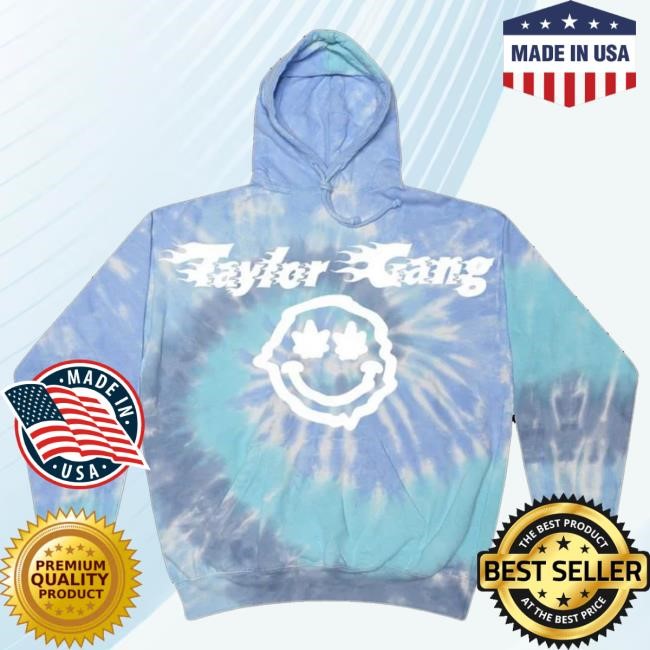 Official Taylor Gang Merch Blue Puff Print Tie Dye Tee