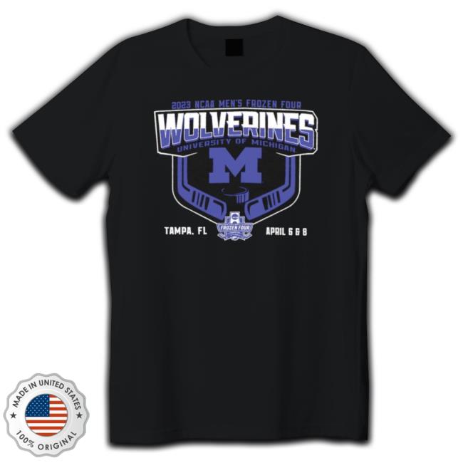 Michigan Wolverines University Of Michigan 2023 Ncaa Men’S Frozen Four Champion Shirt