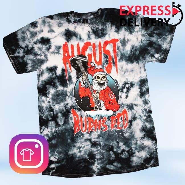 Official August Burns Red Tour Merch Shop Shredding Santa Tie Dye Tee