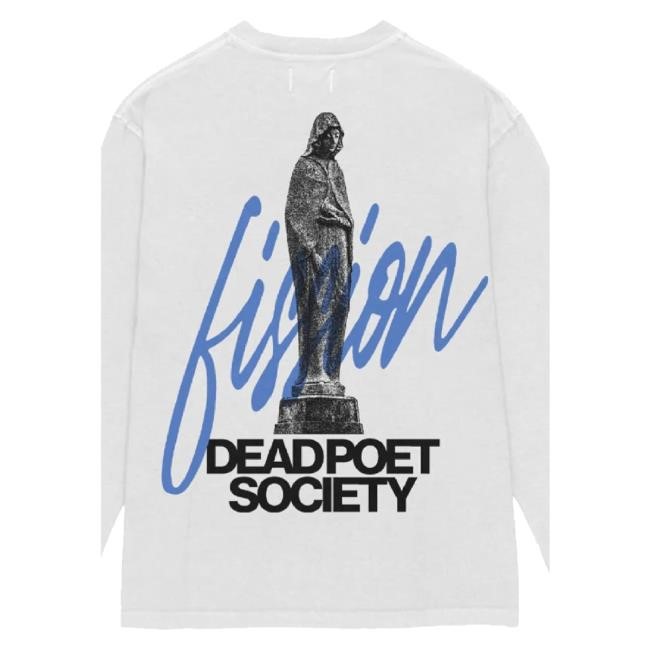 Official Dead Poet Society Merch White Dead Poet Society Logo T-Shirt Without Sleeve Design