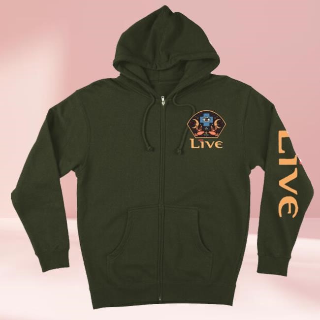 Musictoday Merch Live Tour 2024 Army Green Long Sleeve Shirt