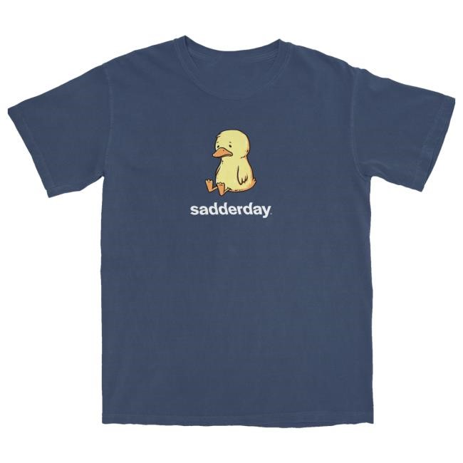 Official Sadderday Merch Sad As Duck T-Shirt Midnight Funny Shirt