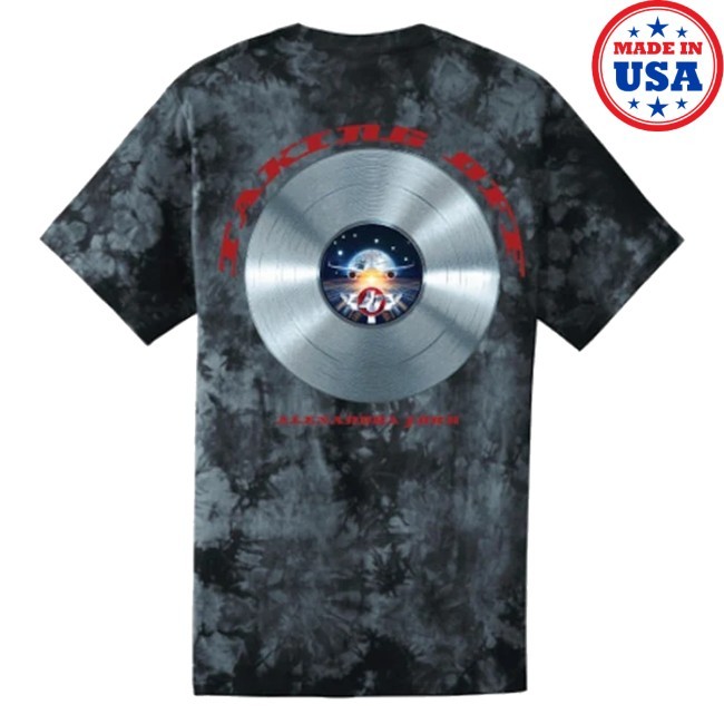 Official Alexandra John Music Merch Taking Off Tee Shirt Black Tie Dye Limited Edition