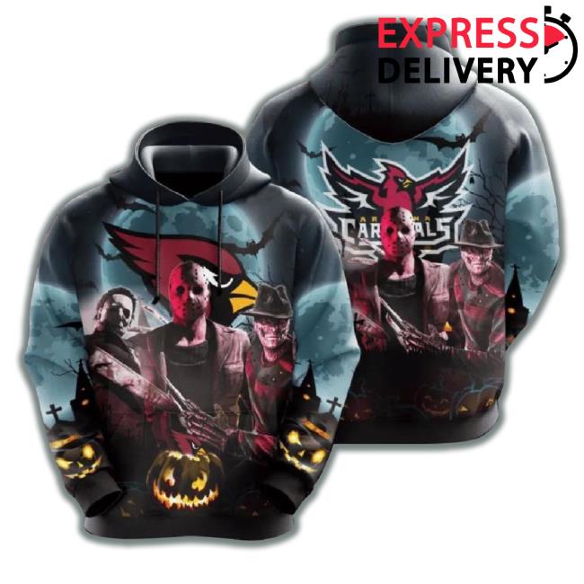 Arizona Cardinals Friday The 13Th Halloween All Over Print 3D Hoodie Sweatshirt
