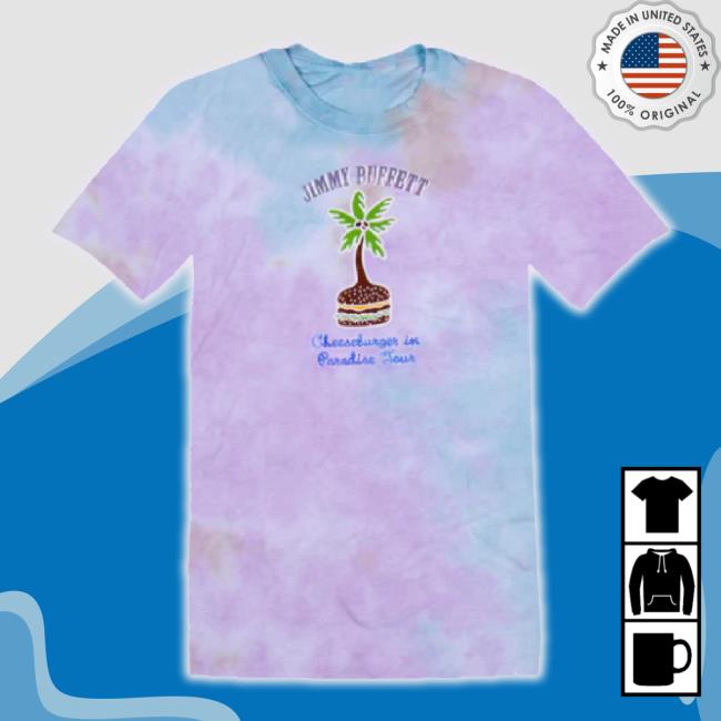 Official Jimmy Buffett Store 1978 Cheeseburger In Paradise Tour Vintage Tee - Tie Dye