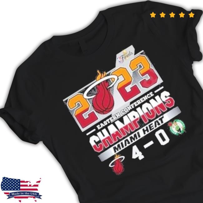 2023 Eastern Conference Champions Miami Heat 4-0 Shirt
