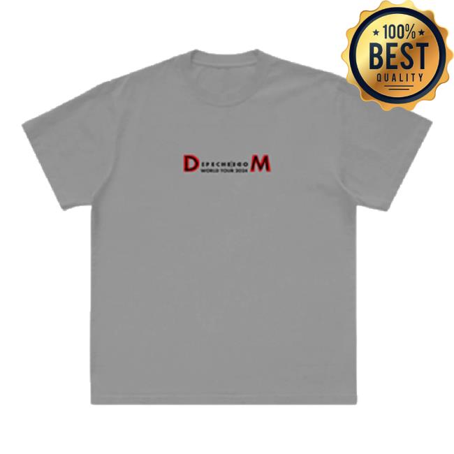 Original Depeche Mode Uk Merch Store Depeche Mode Logo / Skull Stripe Grey Classic Shirt 2024 Depechemodeuk Shop
