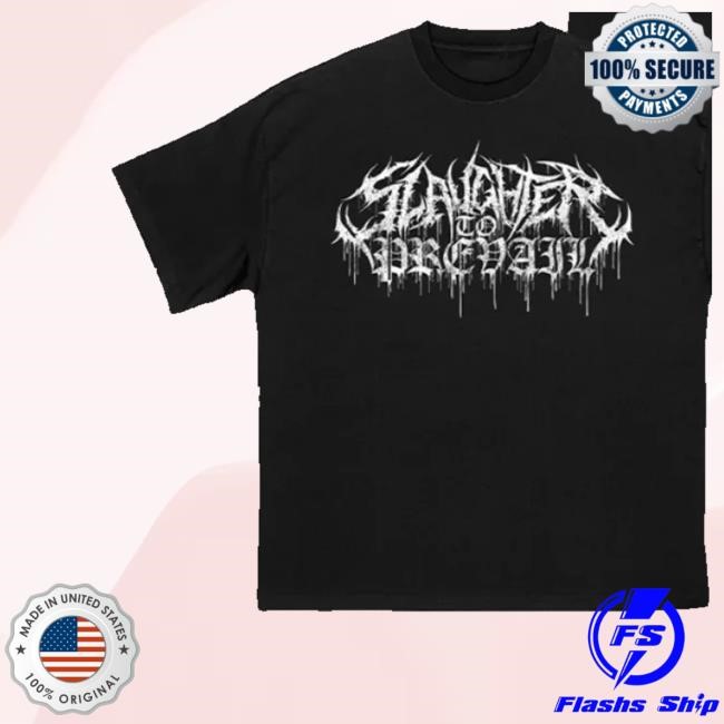 Slaughter To Prevail White Logo Mask Tee