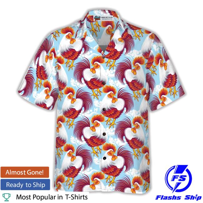 Cerigifts Merch Beautiful Chickens Hawaiian Hoodie