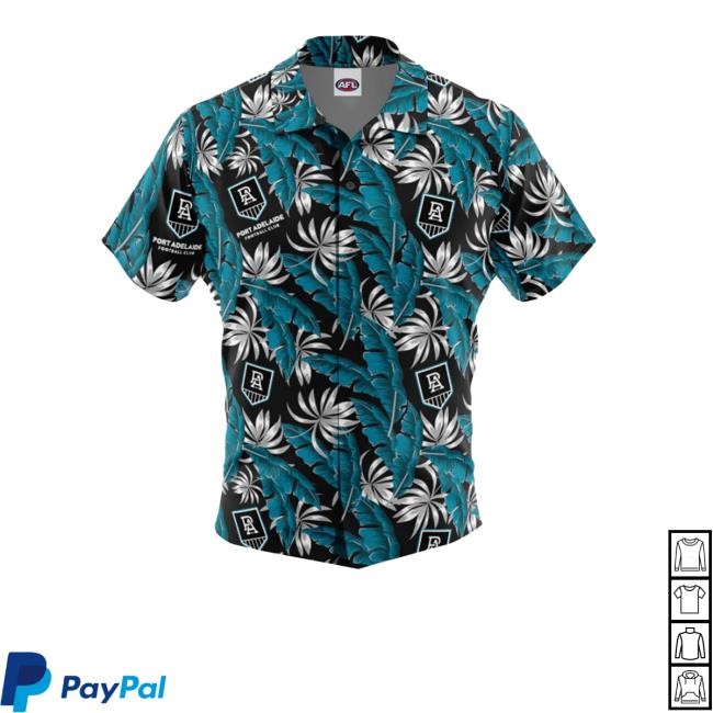 Ashtabula Merch Afl Port Adelaide 'Paradise' Hawaiian Shirt