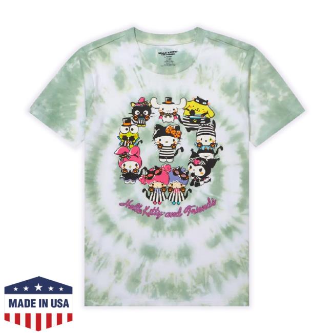 Official Sanrio Hello Kitty And Friends Halloween Costumes Circular Tie-Dye t-shirt, hoodie, tank top, sweater and long sleeve t-shirt