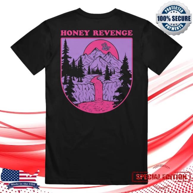 Honey Revenge Merch Shop Waterfall Black Tee Shirt