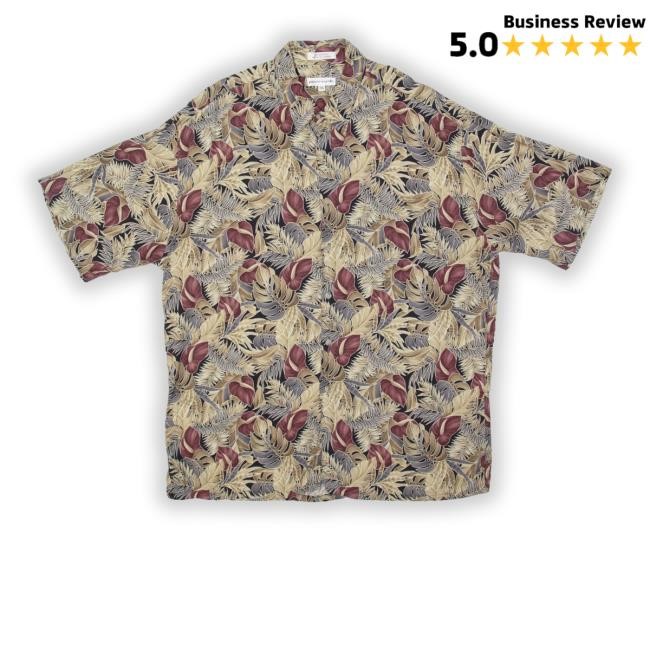 Pierre Cardin Mens Hawaiian Beige 90S Tee