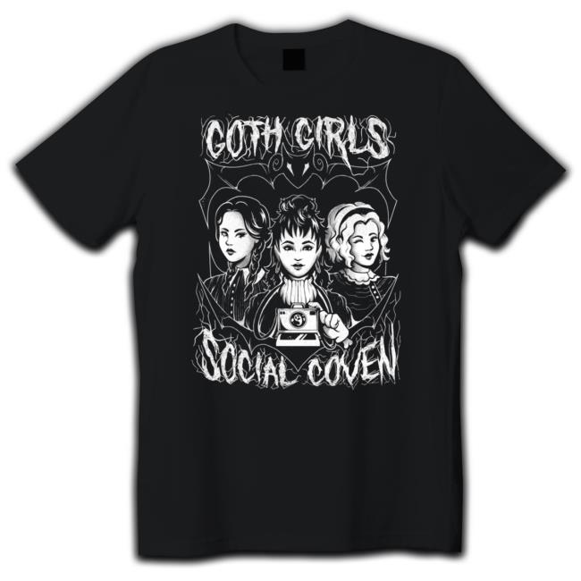 Official Goth Girls Social Coven Black Bat T-Shirt