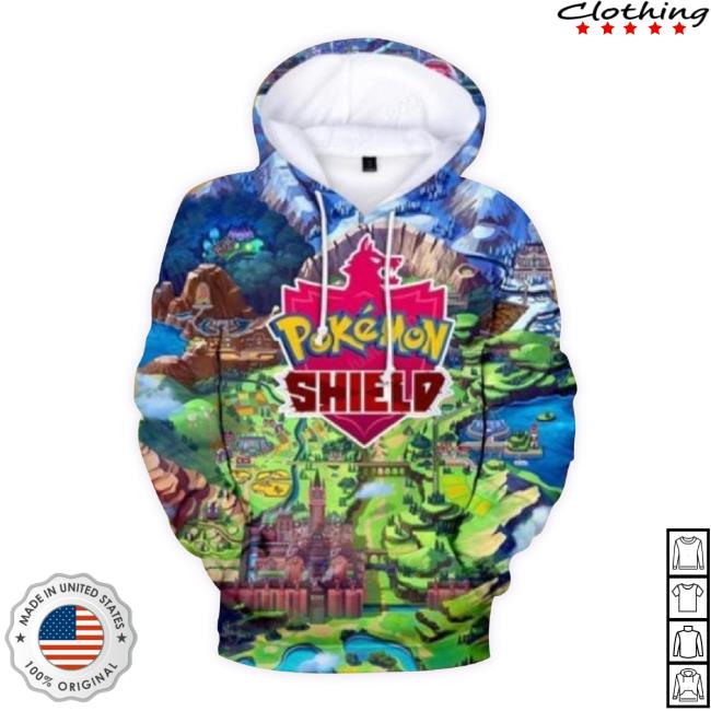Official Pokemon Shield Youth 3D Tee Impressive Gift For Men And Women