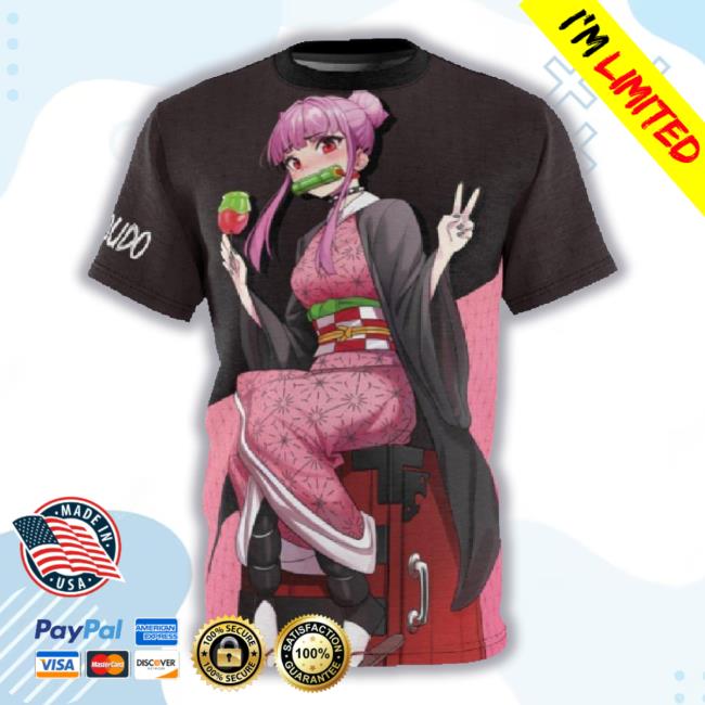 Budo Cosplaying As Nezuko - Cute Anime Girl Unisex Aop Cut & Sew Hoodie Sweatshirt