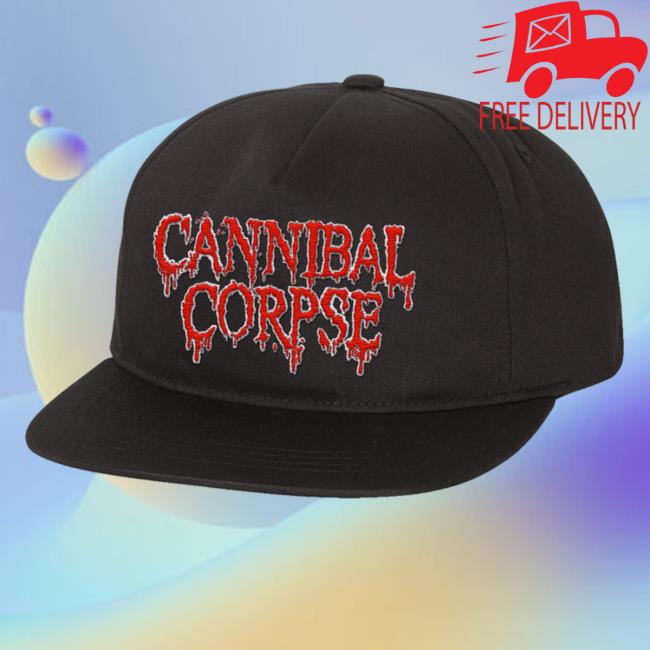 Cannibal Corpse Merch Chaos Horrific Logo Trucker Hat Cannibal Corpse Merch Chaos Horrific Logo Twill Hat