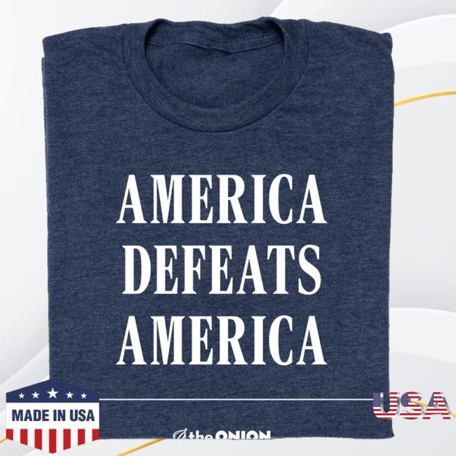 Original The Onion Store 'America Defeated America' Headline Hooded Sweatshirt