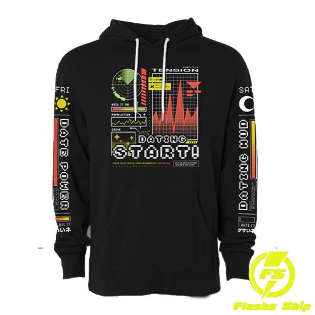 Fangamer Store Undertale Dating Start Zip Up Hooded Sweatshirt
