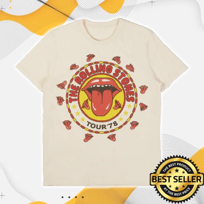 Original Rsno9 Merch White Tour '78 Graphic Print Shirt Rsno9 Shop