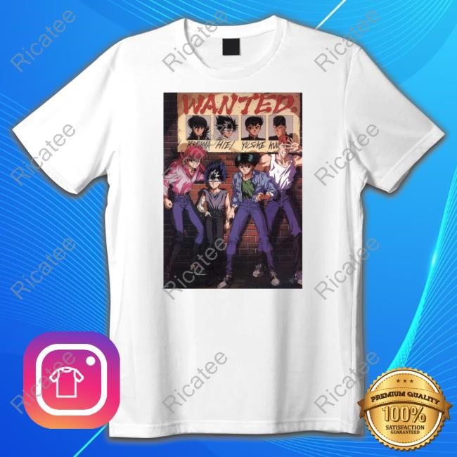 90S Anime Wanted Kurama Hiei Yusuke Kuwabara Shirts