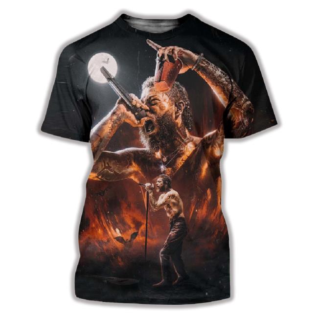 This Is Post Malone Perfoming Poster All Over Print Sweatshirt