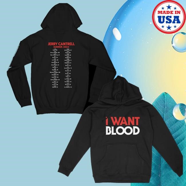 Jerry Cantrell Merch Store I Want Blood Summer Tour Tee Shirt Jerry Cantrell Merch Store I Want Blood Summer Tour Shirts