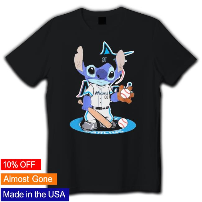 Official Stitch Baseball Miami Marlins Logo Shirt