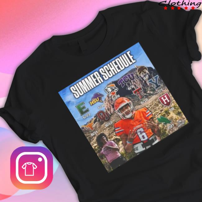 Summer Schedule Football Logo Shirt