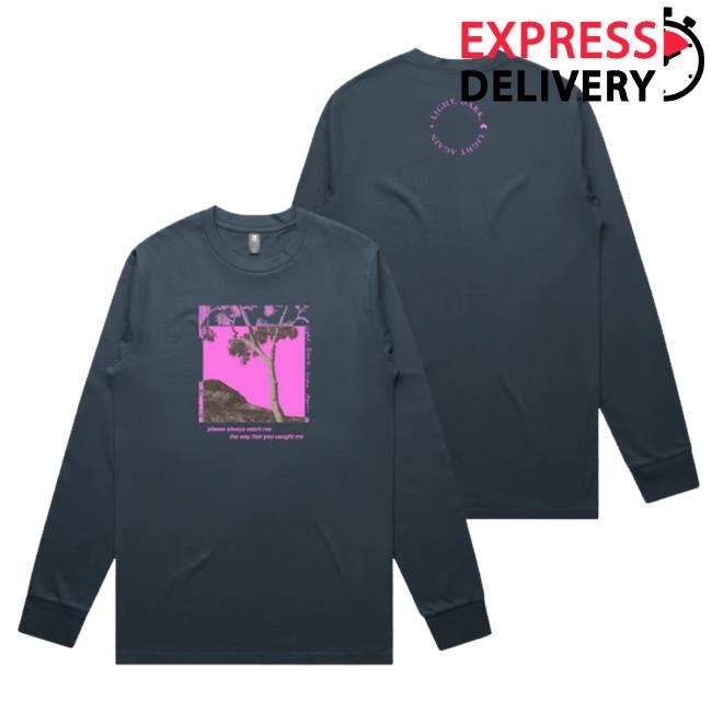 Sound-Merch Angie Mcmahon Angie Mcmahon Dark Again Blue Grey Longsleeve Hooded Sweatshirt Sound-Merch Angie Mcmahon Angie Mcmahon Dark Again Blue Grey Longsleeve Hoodie