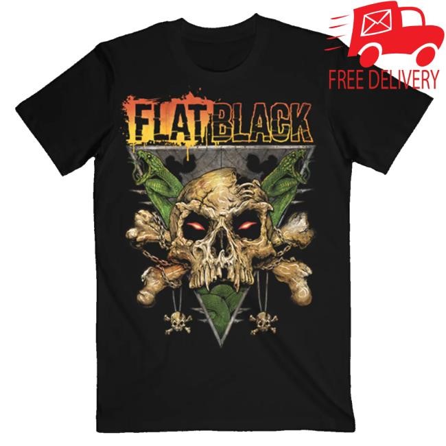 Flat Black Music Merch Store Triskull Serpentis Crewneck Sweatshirt