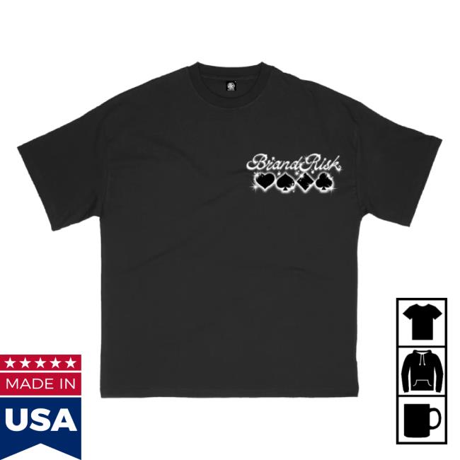 Trending Brand Risk Merch Store Card Suit Black Sweatshirt Brandrisk Shop