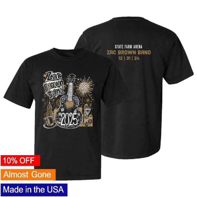 Zac Brown Band Merch Store New Year's Eve 2025 Long Sleeve Shirt