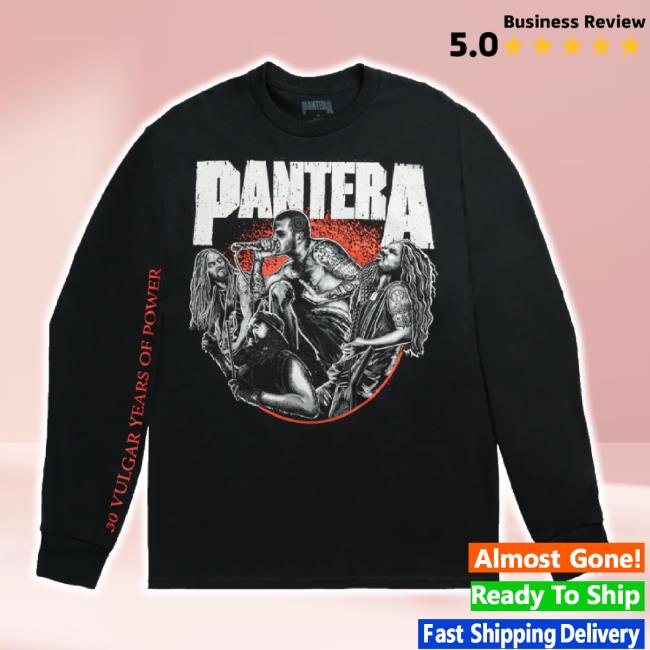 Trending Pantera Store Merch 30 Vulgar Years Band Illustration Unisex Sweatshirt Panterastore Shop