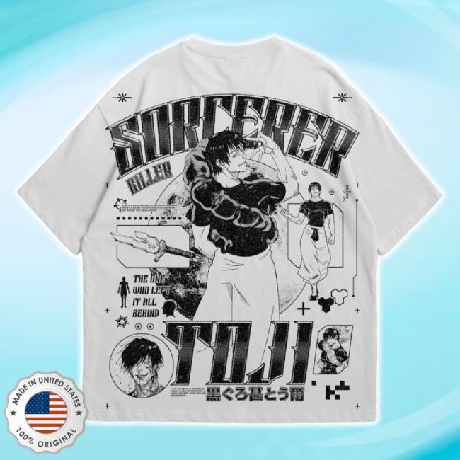 Official Toji White Drop Shoulder 240 Gsm Tee Shirt Gizmos Shop Merch Store