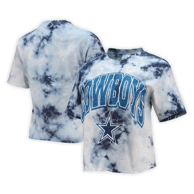 Dallas Cowboys '47 Navy Cambridge Vintage Tubular Tie-Dye Sweater