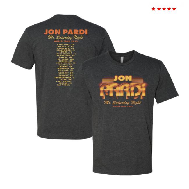 Original Jon Pardi Store Merch Mr. Saturday Night World Tour Sweaters Jon Pardi Shop