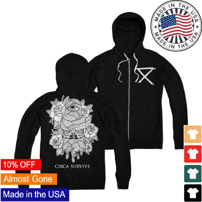 Trending Sumerian Merch Store Circa Survive - Wrapped Eye Zip Up Sweatshirt Sumerianmerch Shop