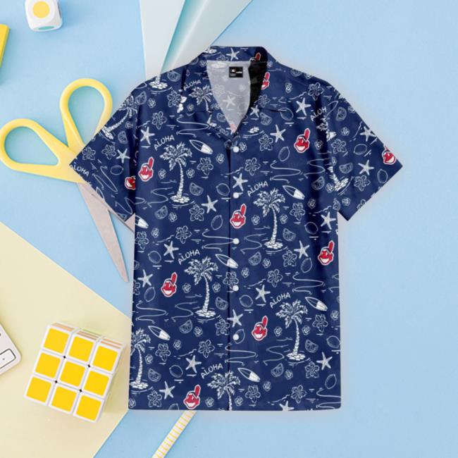 Official Cleveland Guardians Aloha Paradise Hawaiian T-Shirt