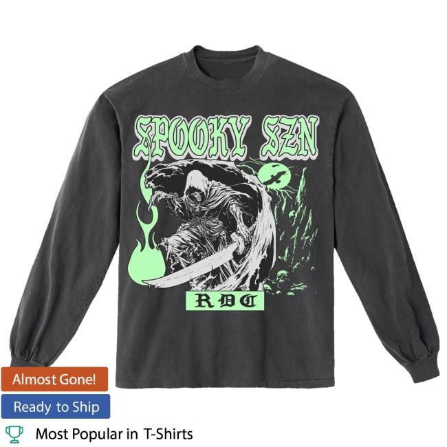 Official Rdcworld1 Merch Spooky Szn Long Sleeve Crewneck Sweatshirt