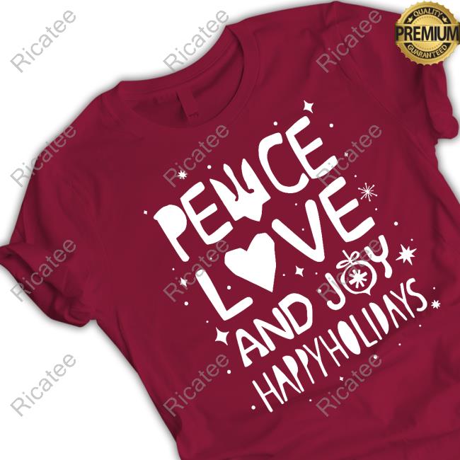 Saint Javelin Peace Love And Joy Happy Holidays Tee Shirts