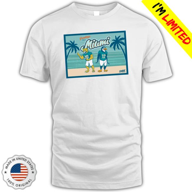 Greetings from Miami (Cheetah/Penguin) Postcard Shirt