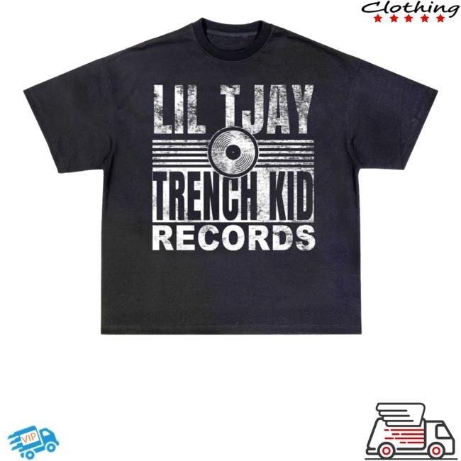 Exclusive Lil Tjay Merch Lil Tjay Trench Kid Records Crewneck Sweatshirt