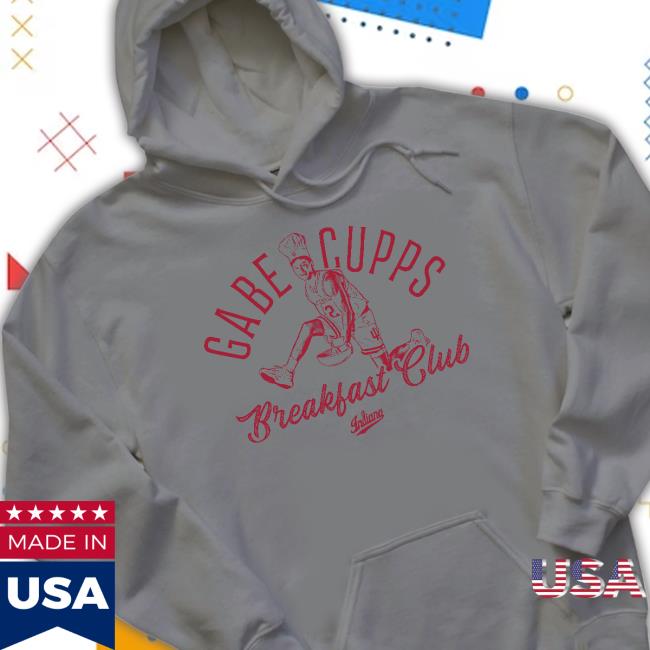 Indiana Merch Gabe Cupps Breakfast Club Sweater Indiana Merch Gabe Cupps Breakfast Club Long Sleeve T-Shirt