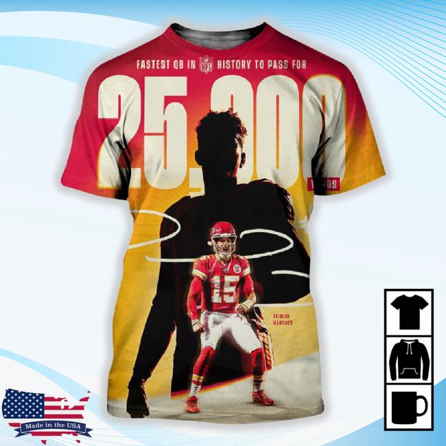 Fastest Qb In History To Pass 25000 Yards Congratulations Patrick Mahomes 3D Sweater