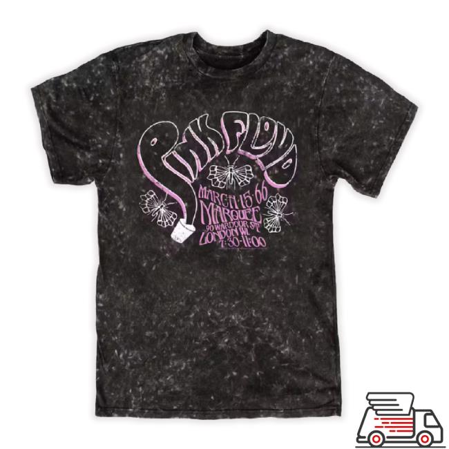 Marquee 1966 Concert Flyer Logo Distressed Mineral Wash Classic Shirt